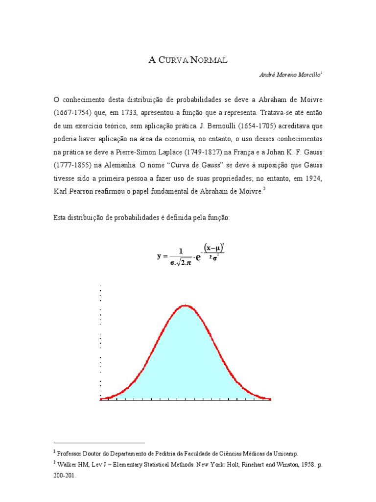 Curva Normal | Download grátis PDF | Distribuição normal | Desvio padrão