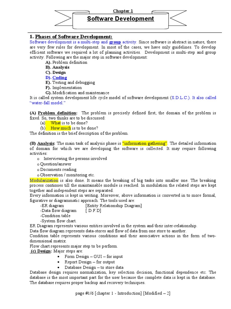 Phases of Software Development | PDF | Software Development | Computer ...