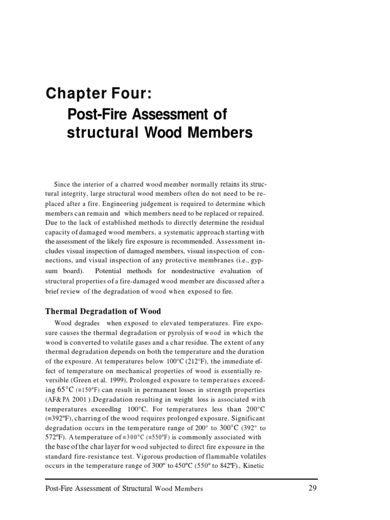 Post-Fire Wood Member Assessment | PDF | Fires | Drywall