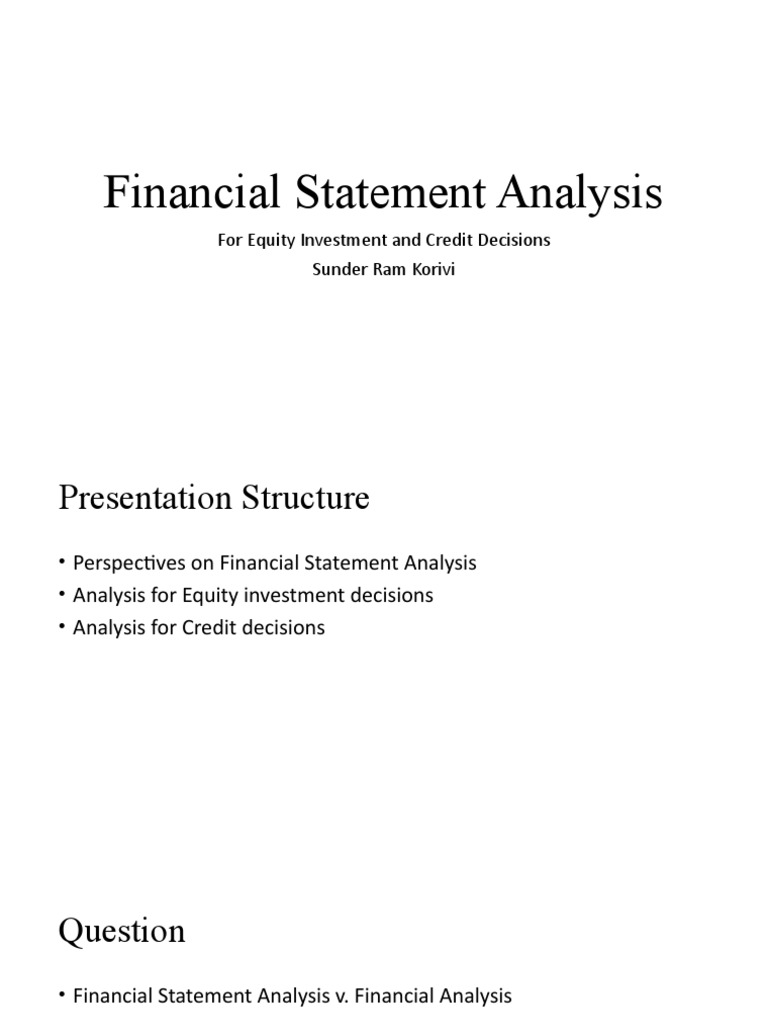 Financial Statement Analysis Insights | PDF | Equity (Finance) | Investing