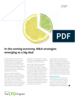 Us Cfo Insights in The Coming Economy M&A Strategies Emerging As A Big Deal PDF