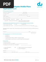 Application Form: Business Employees Mobile Plans