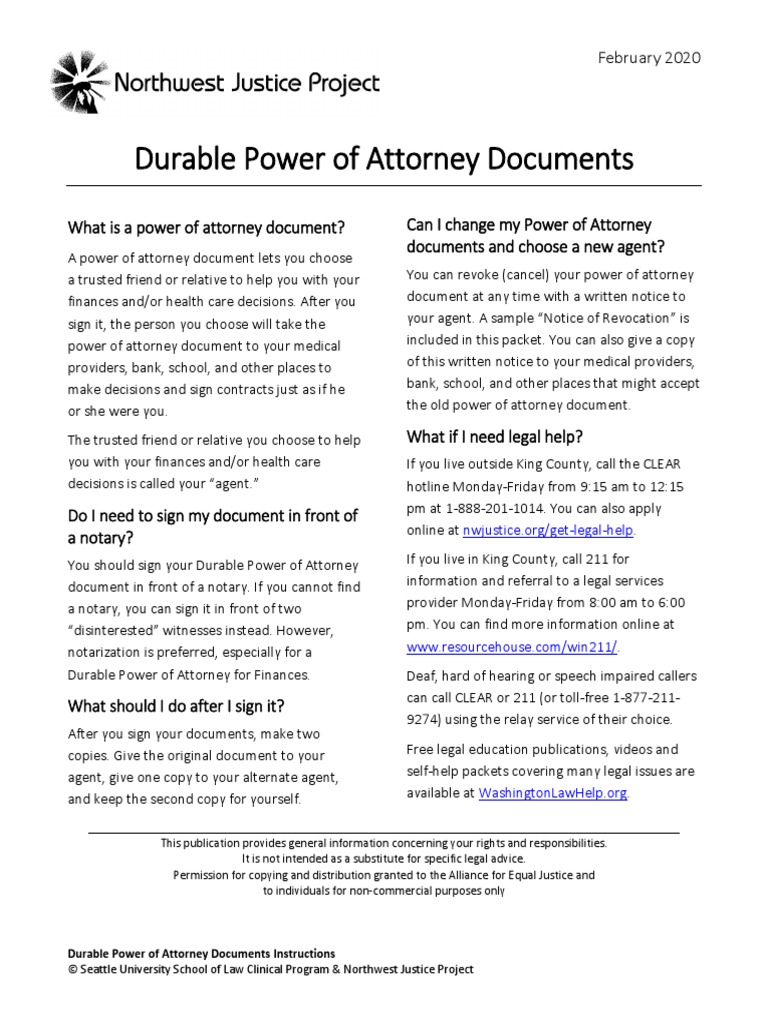 Documento de Poder Notarial para Finanzas | PDF | Power Of Attorney ...