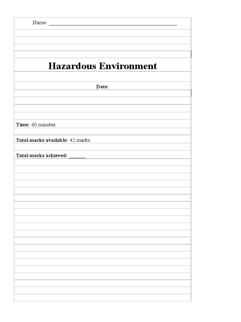 Geography Exam: Hazardous Environments | PDF | Volcano | Types Of ...