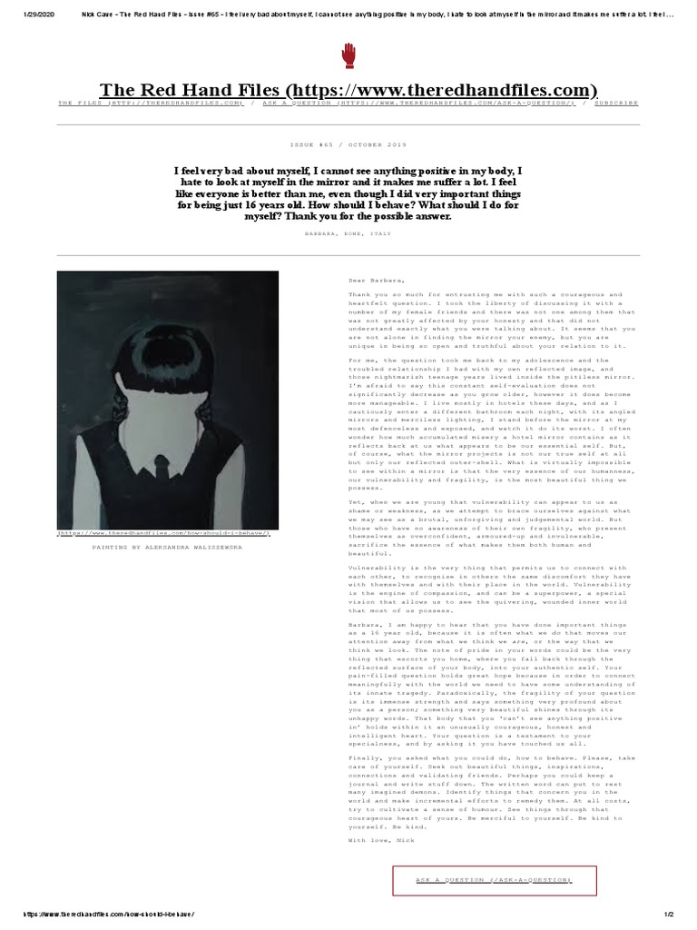 The Red Hand Files PDF