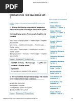 Mechatronics Test Questions Set 2 PDF