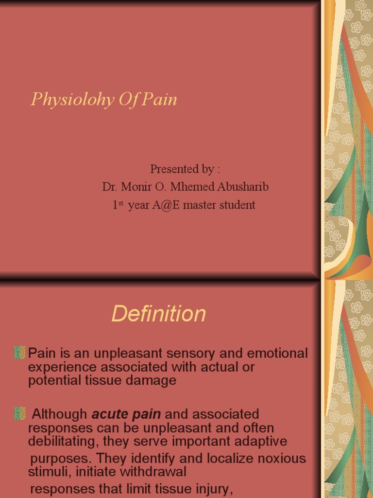 Understanding Pain: Types and Mechanisms | PDF | Pain | Neuroscience