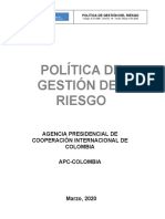 E-Ot-008 Politica Gestion Del Riesgo v14