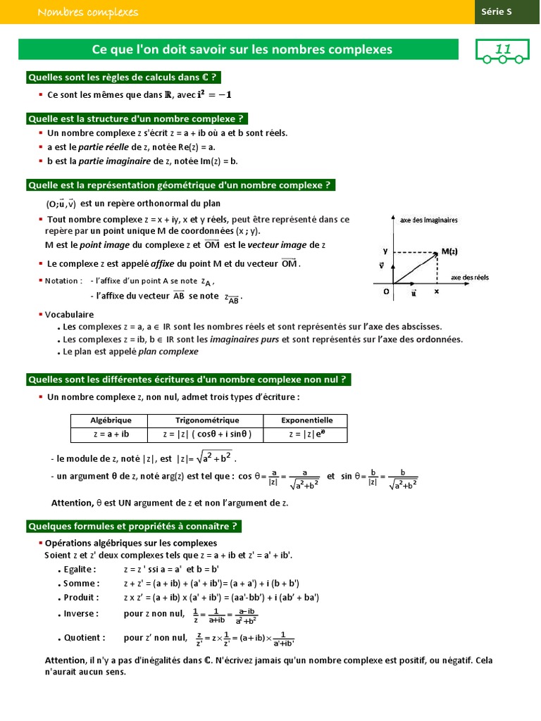Argument et module des nombres complexes | PDF | Nombre complexe ...