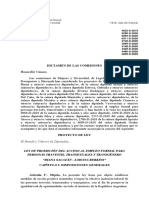 Propuesta Dictamen Ley de Promoción Del Acceso Al Empleo Formal para Personas Travestis Transexuales y Transgénero