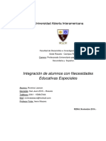 Integración de Alumnos Especiales