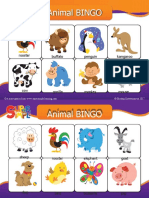 Animal BINGO Game Sheets