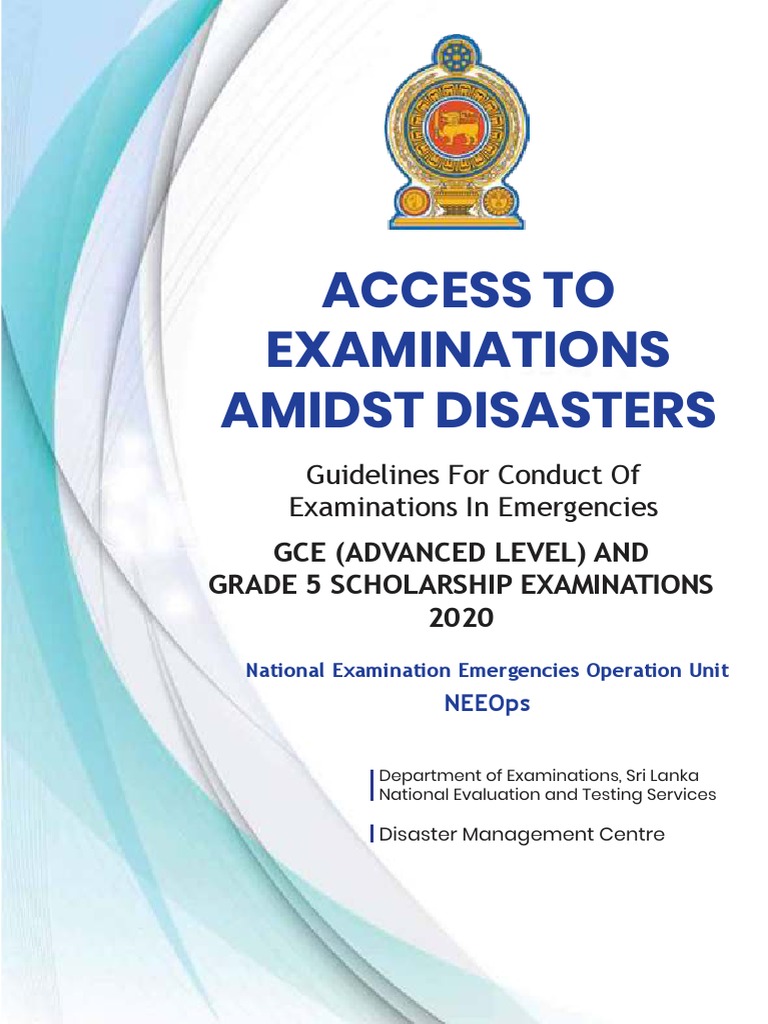 Guidelines For Conduct of Examinations in Emergencies | PDF | Emergency ...