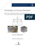 Anchorage in Concrete Structures: Doctoral Thesis