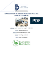Plan de Manejo de Residuos Peligrosos para Una Agencia Automotriz PDF