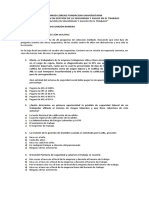 Examen de seguridad y salud en el trabajo