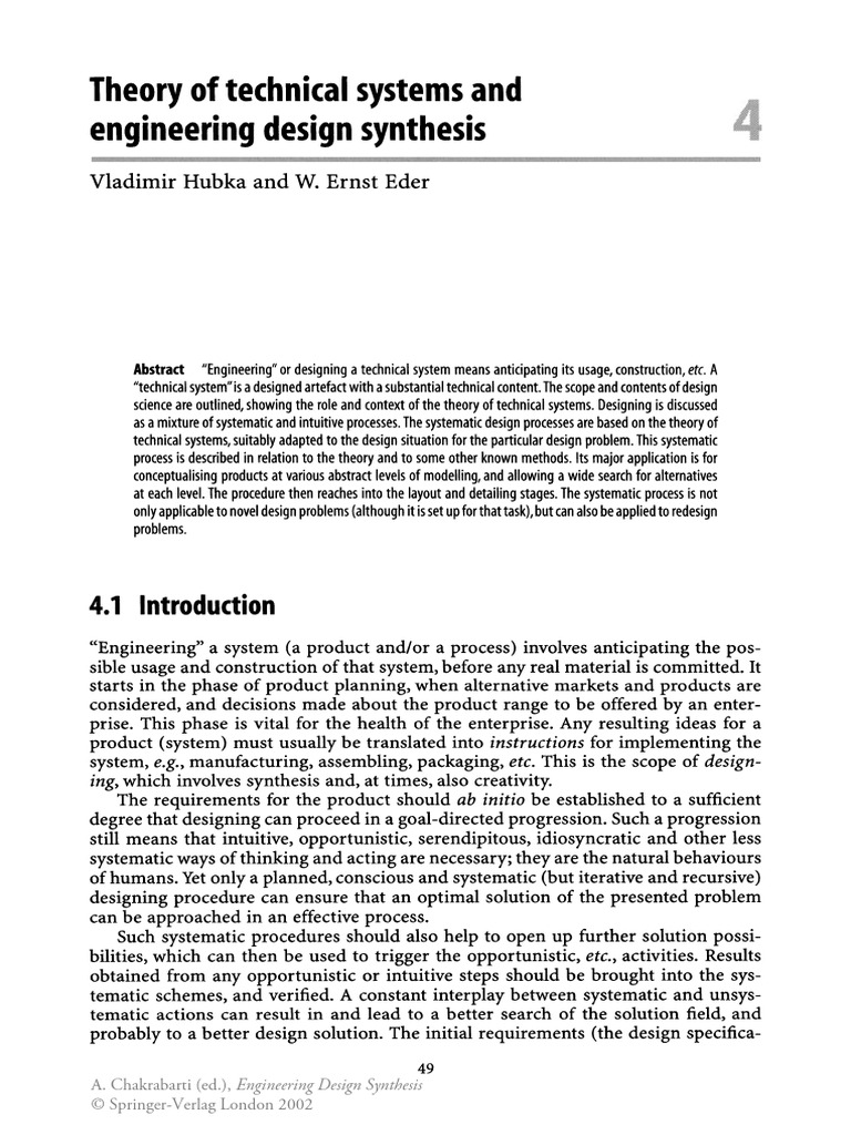Theory of Technical Systems and Engineering Design Synthesis | PDF ...