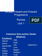 Common Non-Action Verbs Stative Units 1 2