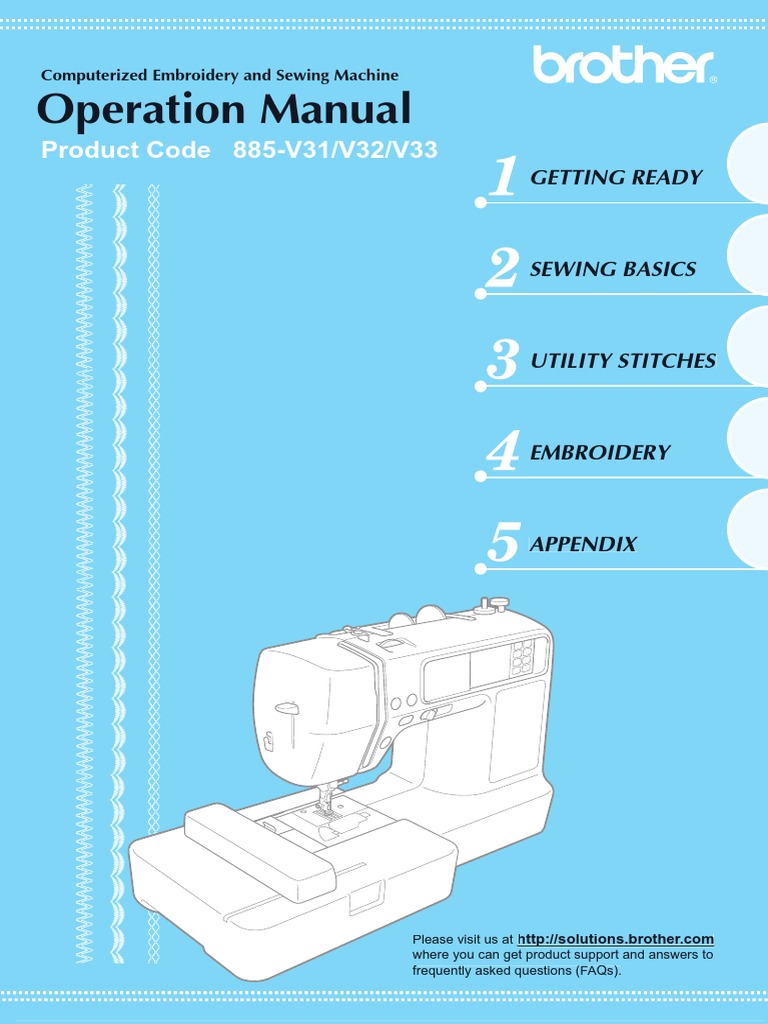 Computerized embroidery and sewing machine operation manual pdfdrive