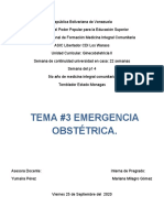 SEM 22. TEMA 3 EMERGENCIA OBSTÉTRICA.