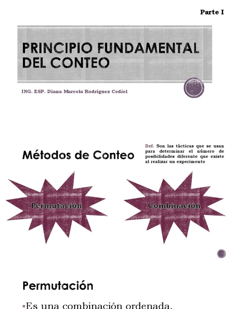 Principio Fundamental Del Conteo PDF Combinatoria Análisis matemático