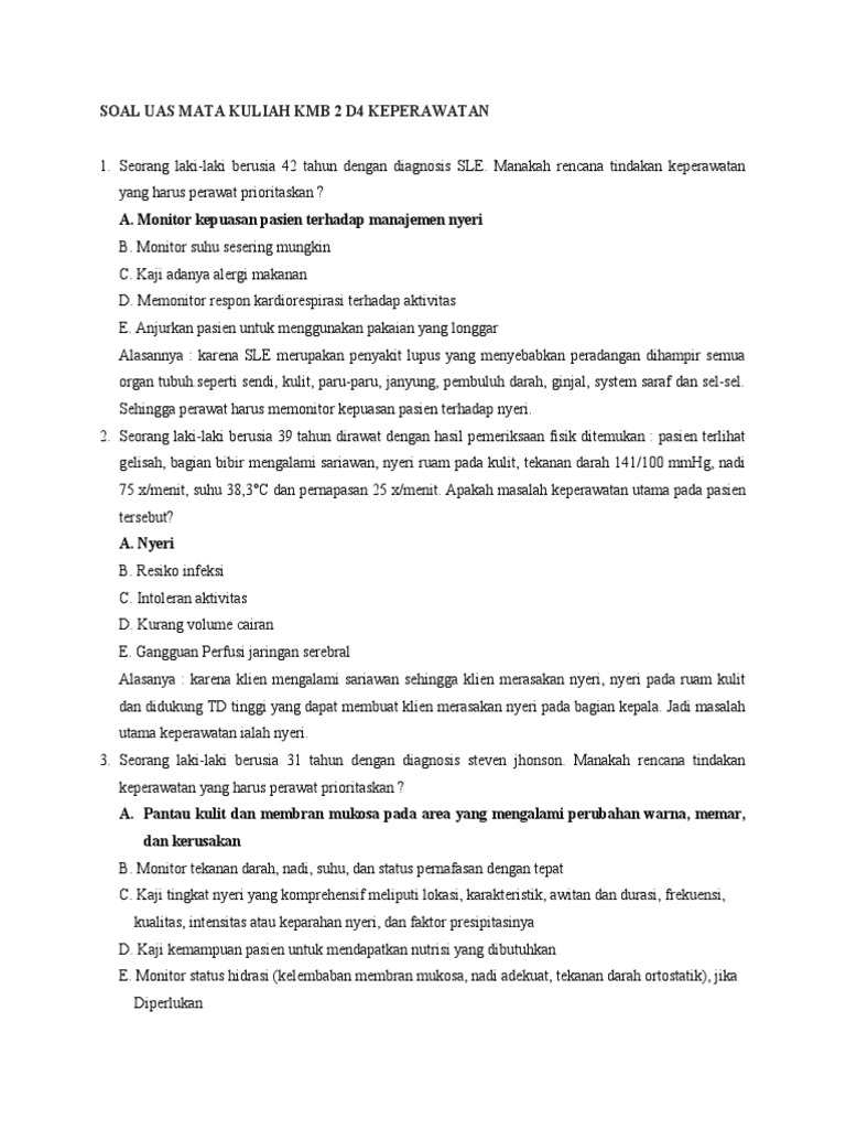 Soal Uas Mata Kuliah Kmb