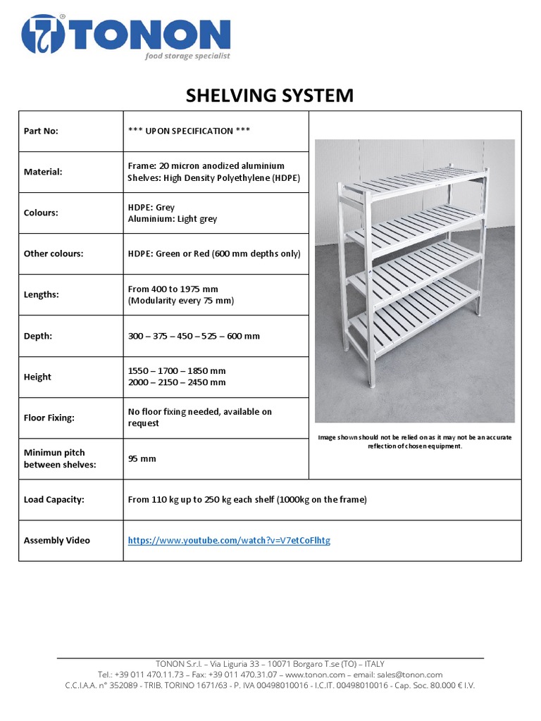 TONON - ENG - Shelving-System | PDF