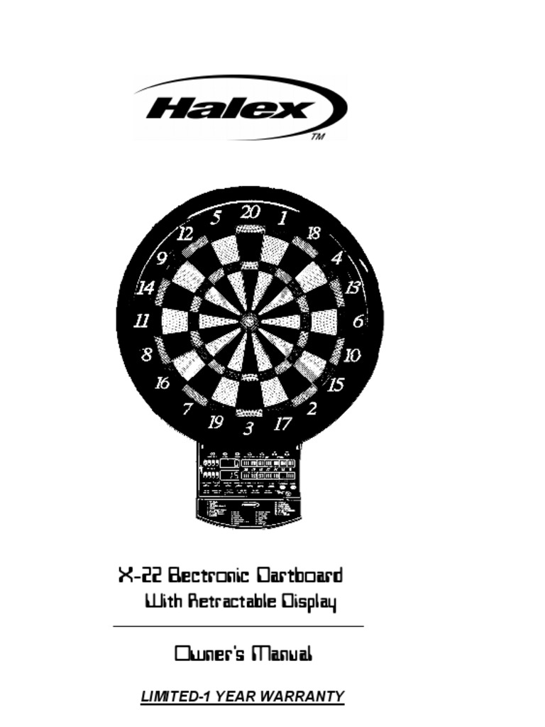 Halex Dartboard User Guide PDF Sports Leisure