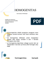 Uji Homogenitas