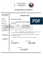 Certificate Home Quarantine