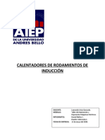 Informe Calentadores de Rodamientos de Induccion