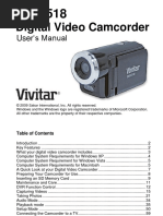 Digital Video Camcorder: User 'S Manual