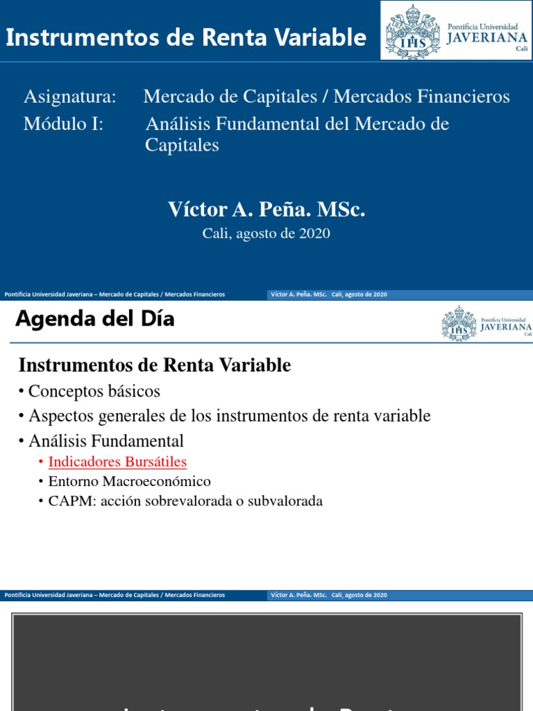 Presentación Instrumentos de Renta Variable PDF | PDF | Compartir ...