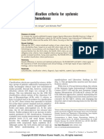 New Classification Criteria For Systemic Lupus Erythematosus