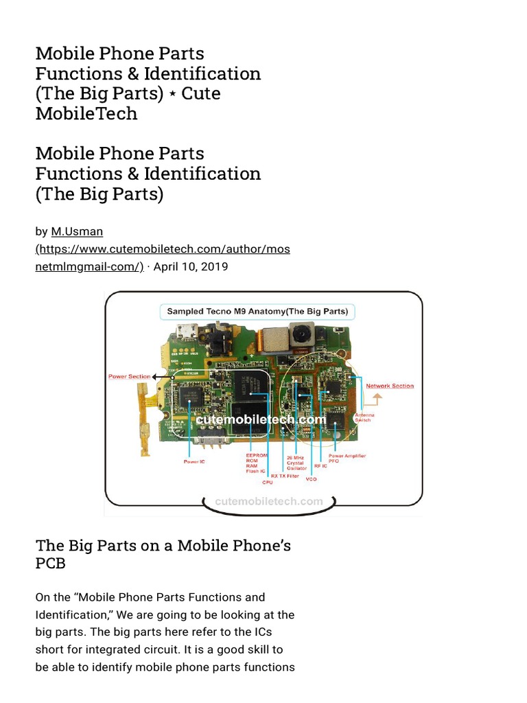 Mobile Phone Parts Functions & Identification (The Big Parts) Cute