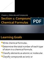 5.1 Compounds and Chemical Formulas