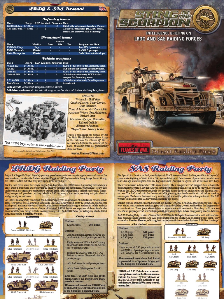 LRDG SAS Rulebook | PDF | Special Air Service | Reconnaissance
