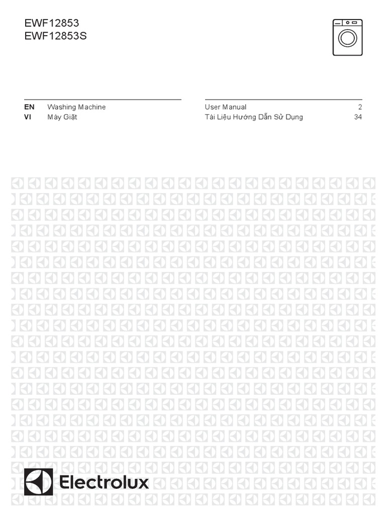 User Manual for Electrolux Washing Machine Model EWF12853 Instructions