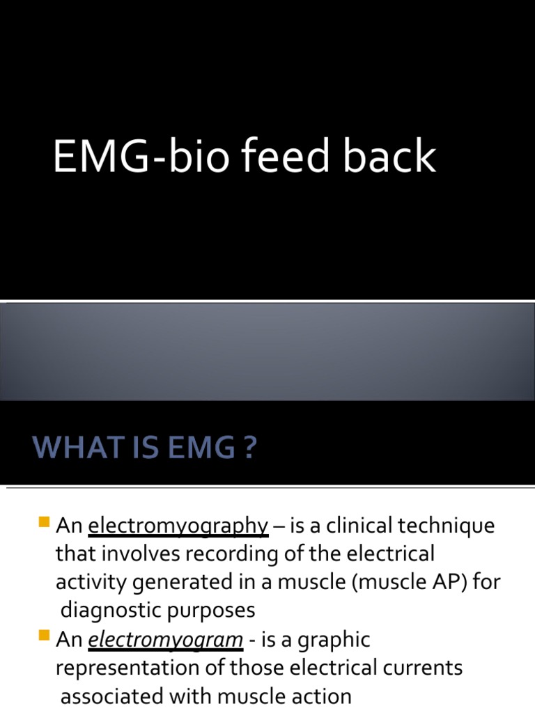 EMG-bio Feed Back | PDF | Electromyography | Muscle