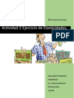 Ejercicio de Elasticidades, Microeconomía.