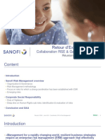 Retour D'expérience Sanofi: Collaboration RSE & Gestion Des Risques