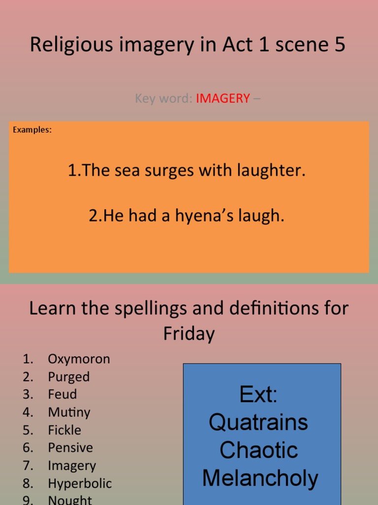 Act 1 Scene 5 Religious Imagery PDF Romeo And Juliet William Shakespeare