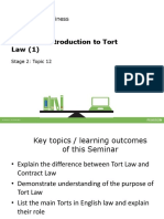 Seminar: Introduction To Tort Law (1) : Principles of Business