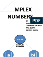 Complex Numbers: BY Shreya Kuchhal Darshika Kothari Riya Gupta Simran Sarda
