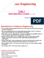 Software Engineering: Unit 1 Introduction (Contd )
