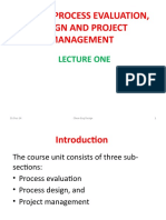 CHE 422 Process Design & Project Management