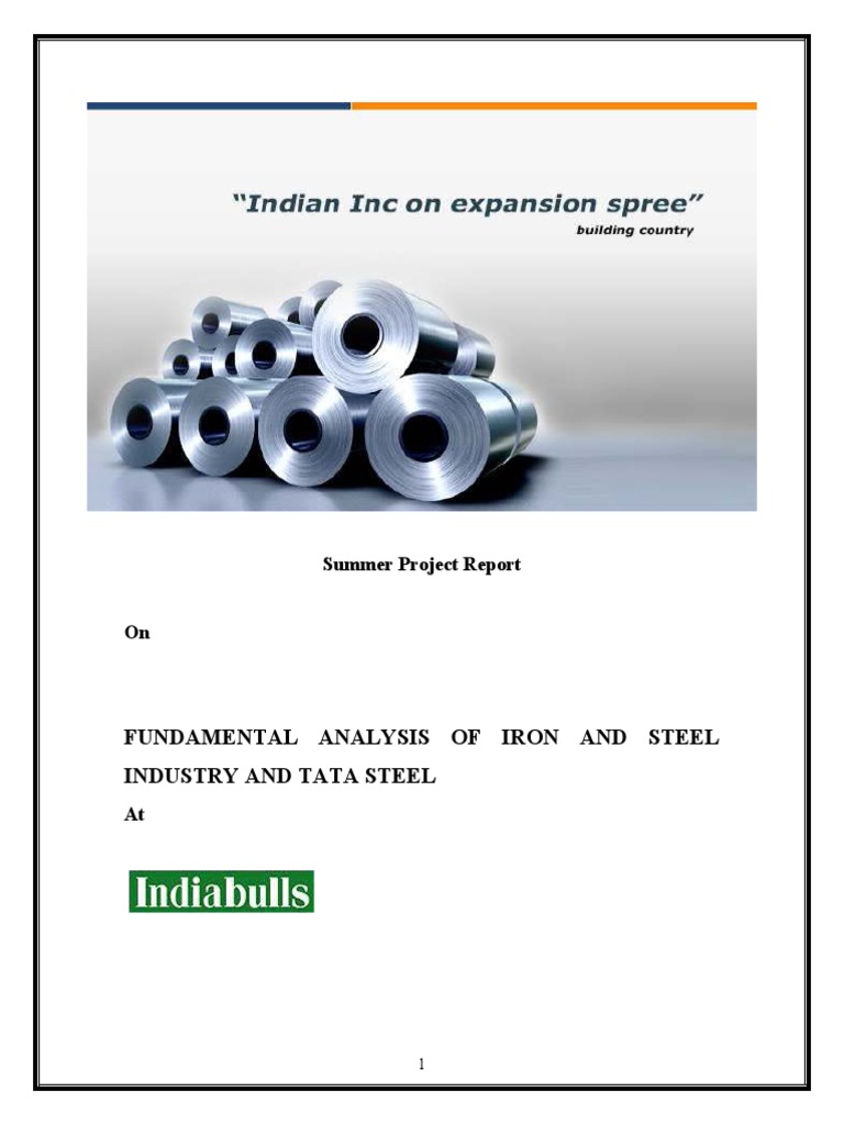 Fundamental Analysis of Iron and Steel Industry and Tata Steel ...