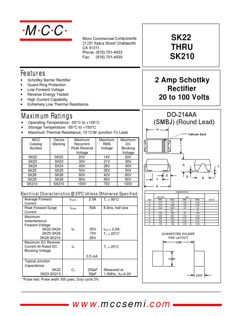 SK26 | PDF | Rectifier | Capacitor