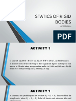 Statics of Rigid Bodies: Activity No. 1