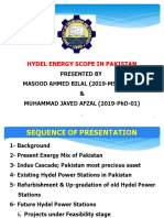 Hydel Energy Scope in Pakistan: Presented by Masood Ahmed Bilal (2019-Ms-Res-28) & Muhammad Javed Afzal (2019-Phd-01)